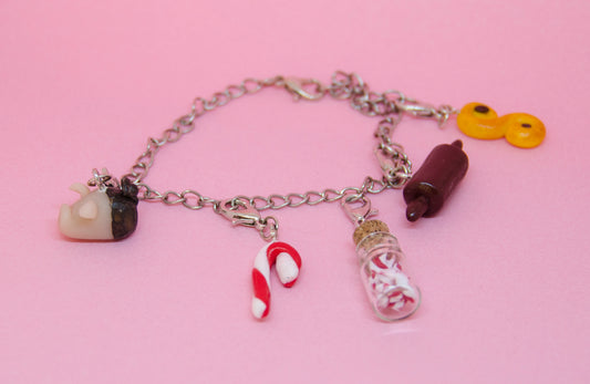 Armband lussekatt, kavel, marsipangris, polkagrisar